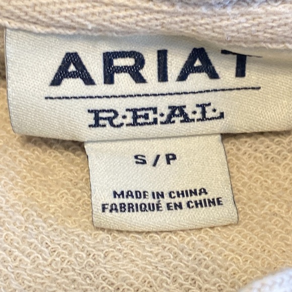 Ariat Women's Real Pony Printed Hooded Brown/White Cropped Size Small - Picture 7 of 11